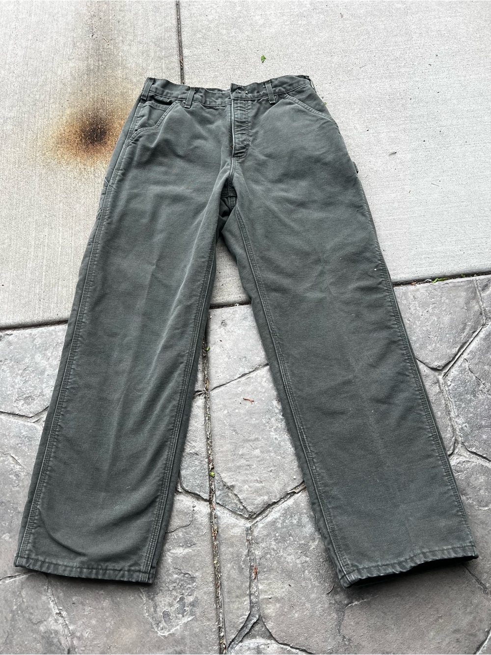 Men’s 32 Green Lined Carhartt Firehose Work Pants